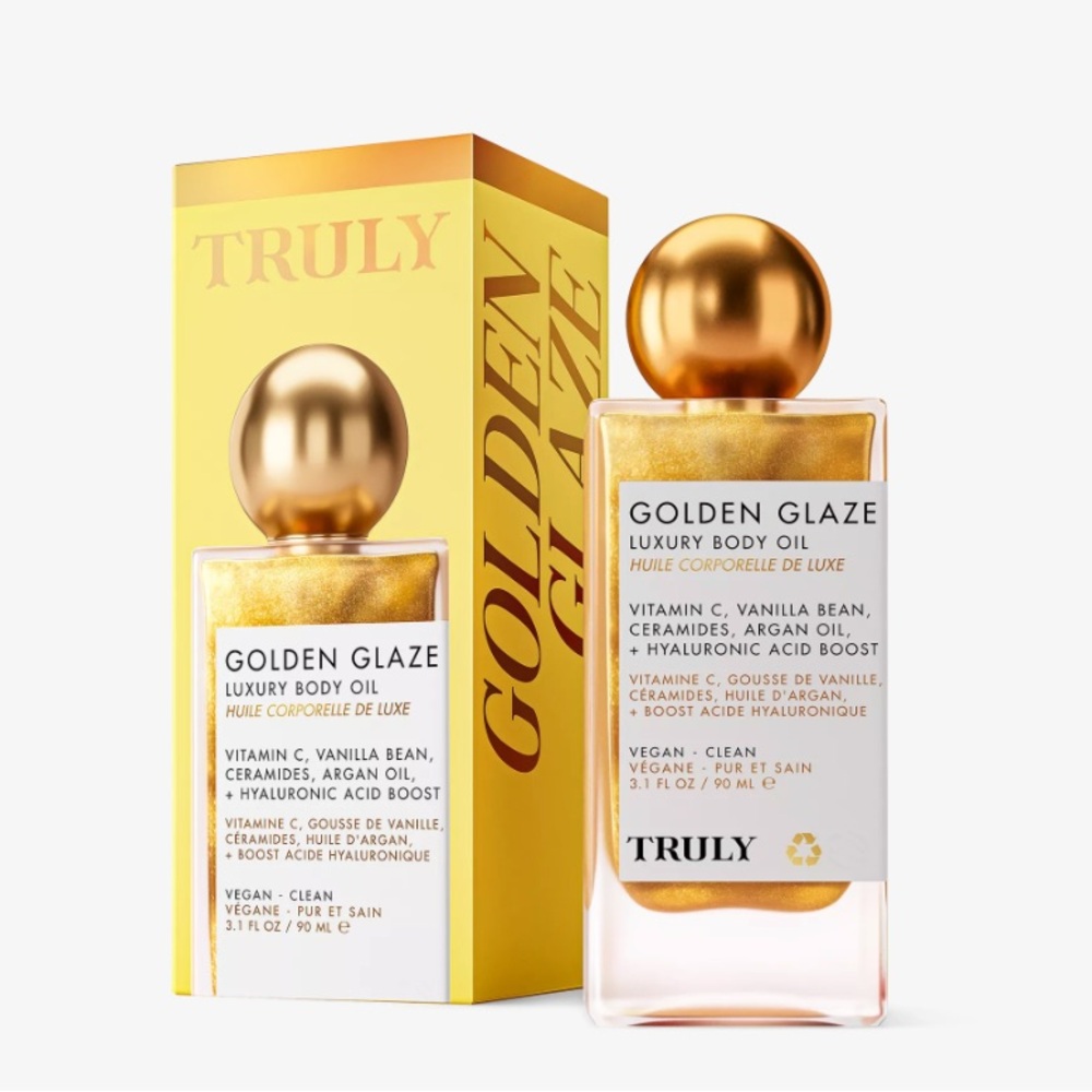 Truly Golden Glaze Luxury Body Oil vitamin c vanilla skin 3.1 fl oz